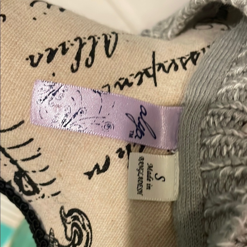 Alya Gray and Pink Striped Women's Sweater - Picture 4 of 4